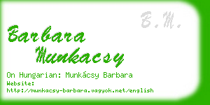 barbara munkacsy business card