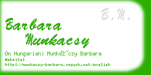 barbara munkacsy business card